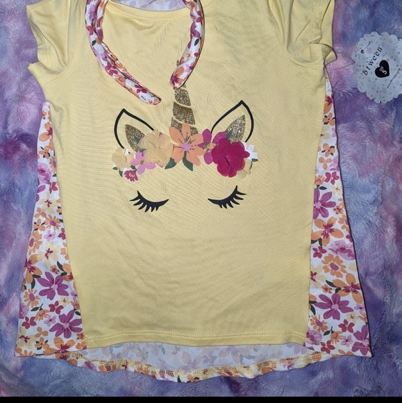 Unicorn T-Shirt With Matching Headband - Picture 4 of 4